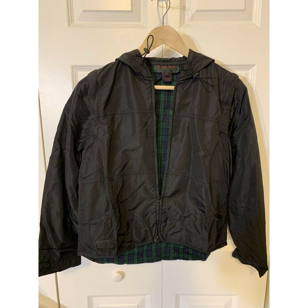 Polo by Ralph Lauren Black Hooded Windbreaker Jacket